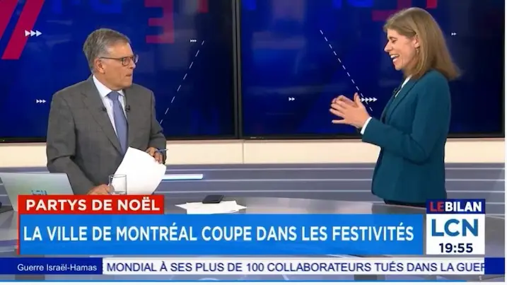 13 novembre 2023 - LCN : Activités de noël annulées par la ville de Montréal