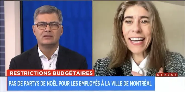 13 novembre 2023 - TVA : Activités de noël annulées par la ville de Montréal